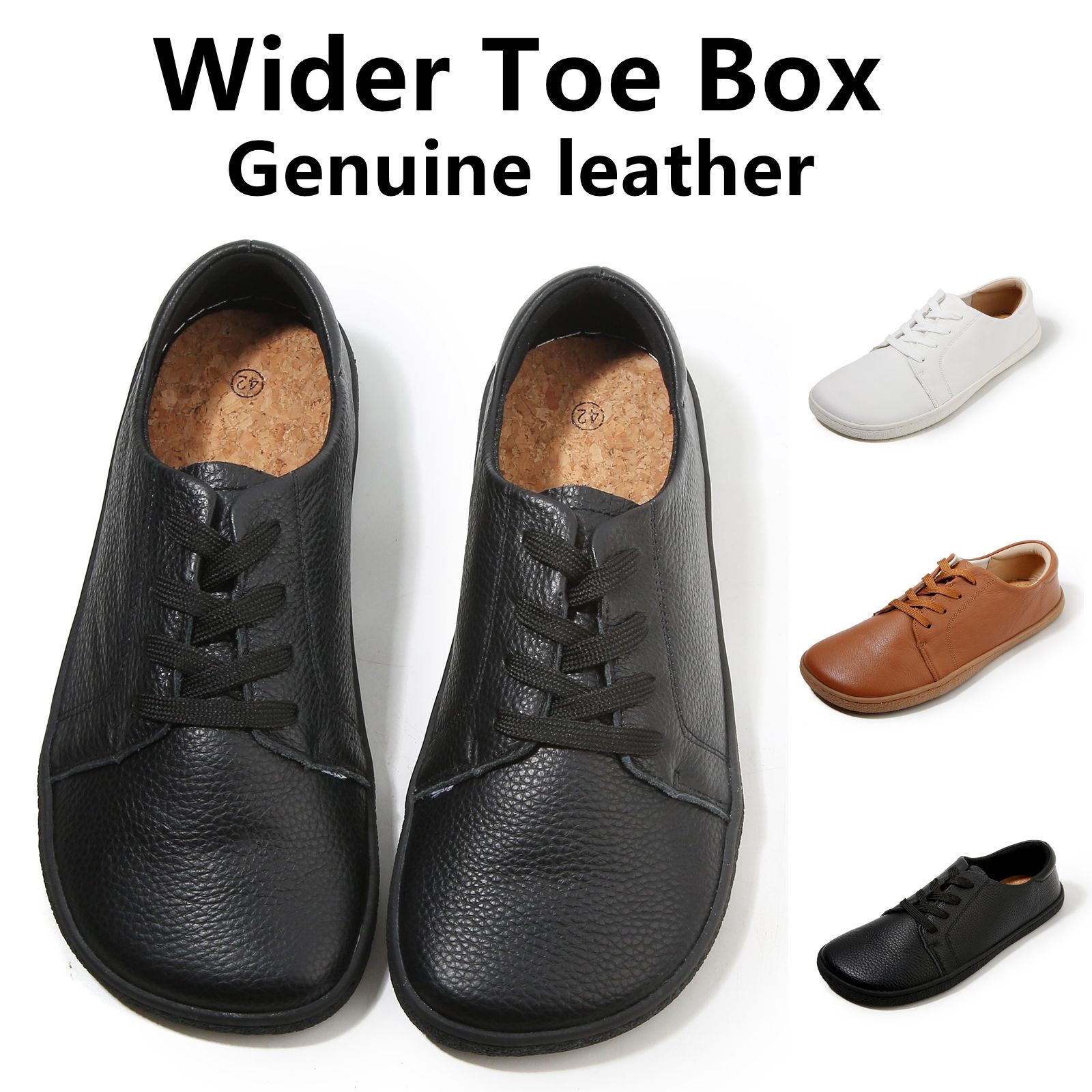 Sneaker Case - TONGLEPAO ฤดูใบไม้ผลิฤดูใบไม้ร่วงเท้าเปล่ารองเท้าผ้าใบผู้หญิงหนังแท้พร้อม Zero Drop แบนนุ่มแต่เพียงผู้เดียวที่กว้างขึ้นกล่องแสง