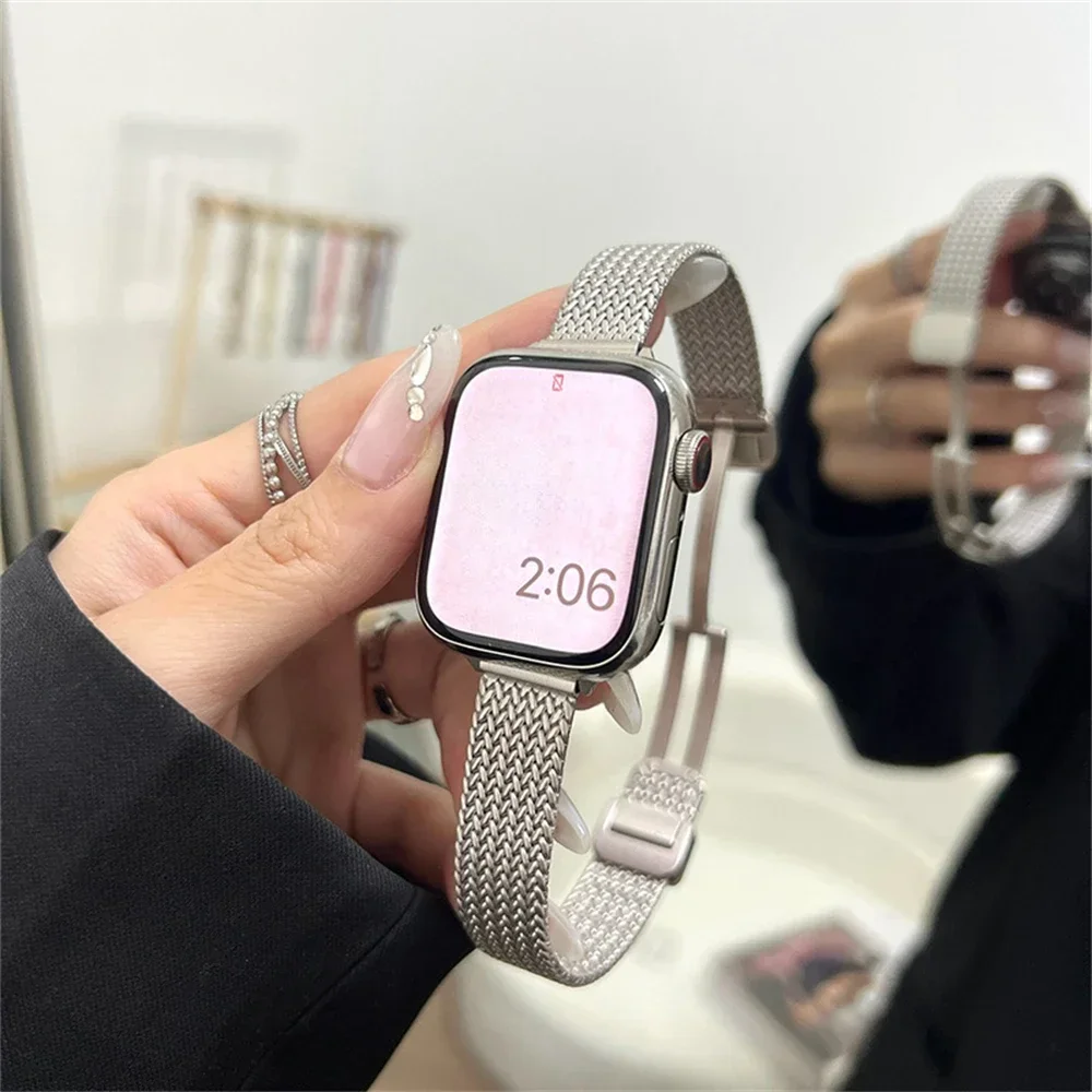 Sneakers Er - Luxury Slim โลหะแม่เหล็กสําหรับ IWatch 9 8